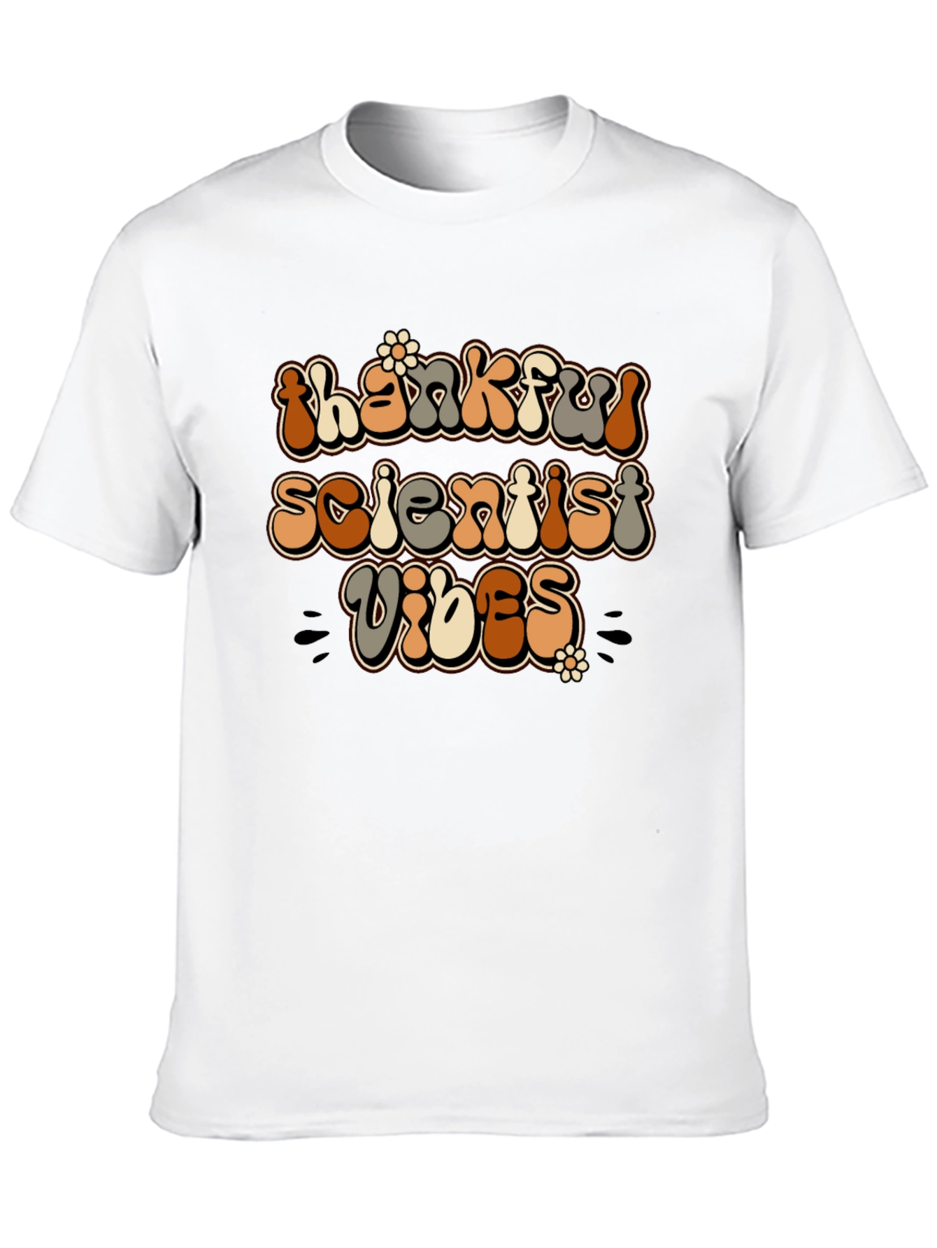 Thankful Scientist Vibes Black T-Shirt