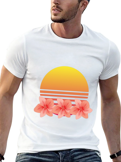 Retro Sunset Floral T-Shirt