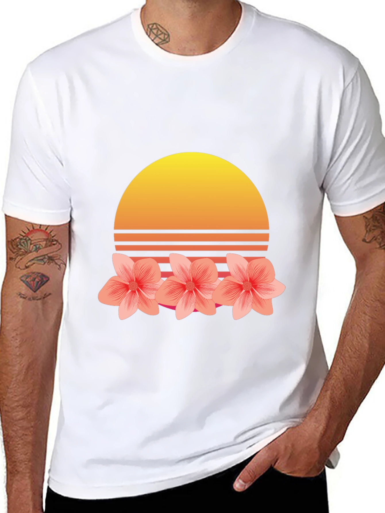 Retro Sunset Floral T-Shirt