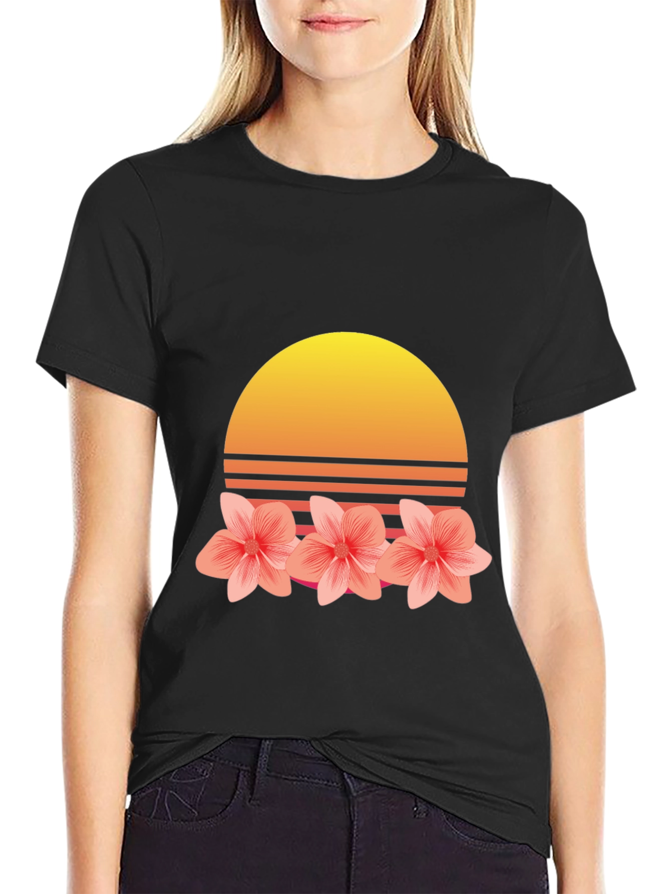 Retro Sunset Floral T-Shirt