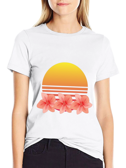 Retro Sunset Floral T-Shirt