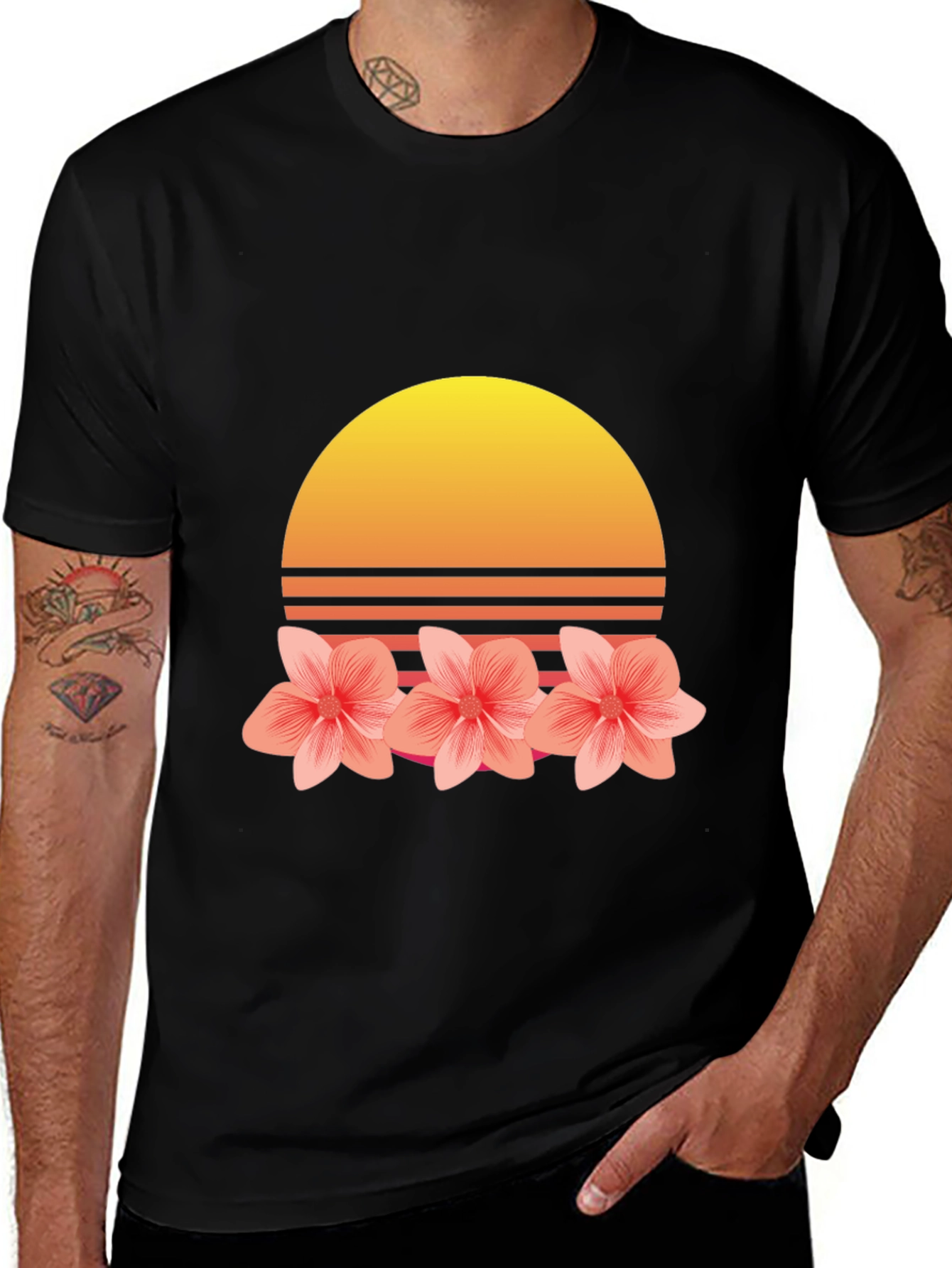 Retro Sunset Floral T-Shirt