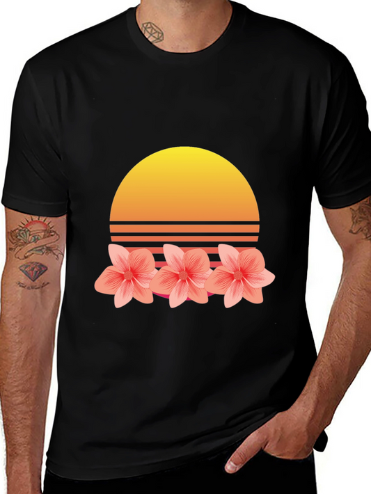 Retro Sunset Floral T-Shirt
