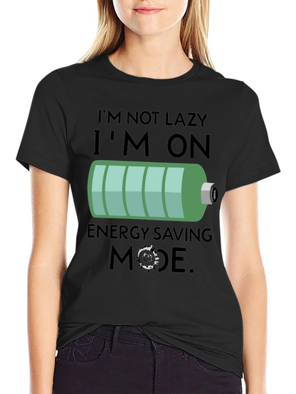 Funny Energy Saving Mode Graphic Tee