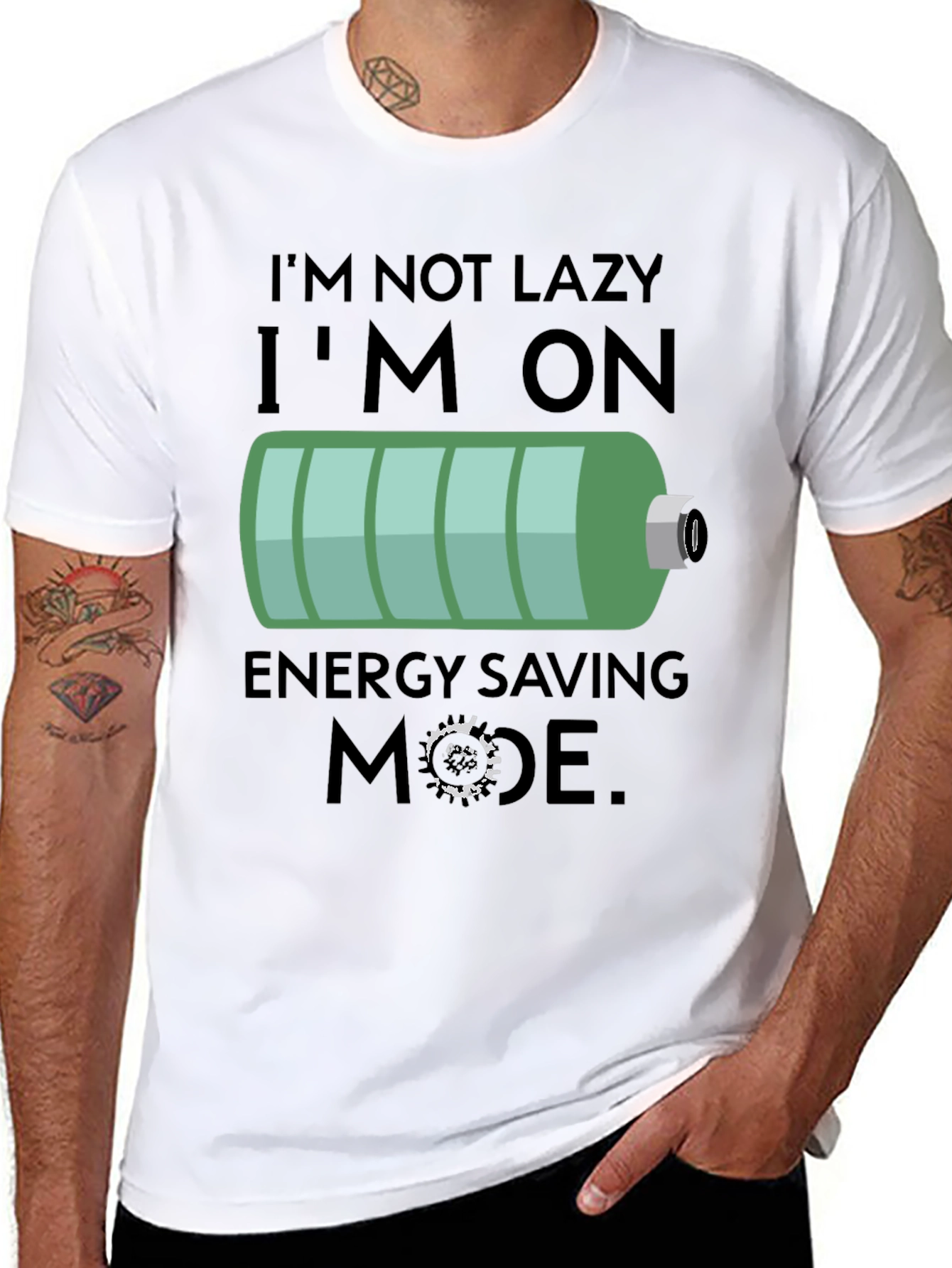 Funny Energy Saving Mode Graphic Tee
