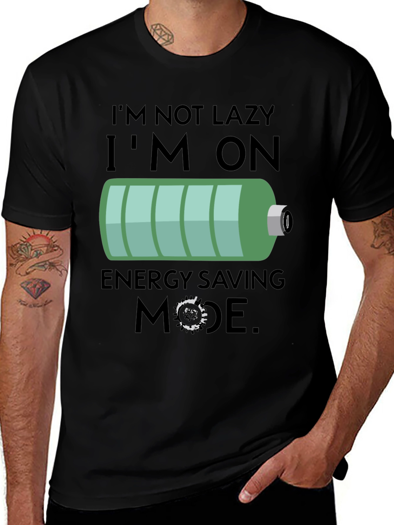 Funny Energy Saving Mode Graphic Tee